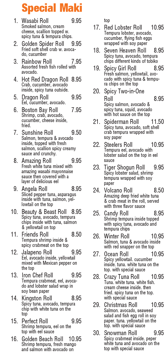 Wasabi Steak Japanese Restaurant Sushi & Hibachi 1262 Vocke Road